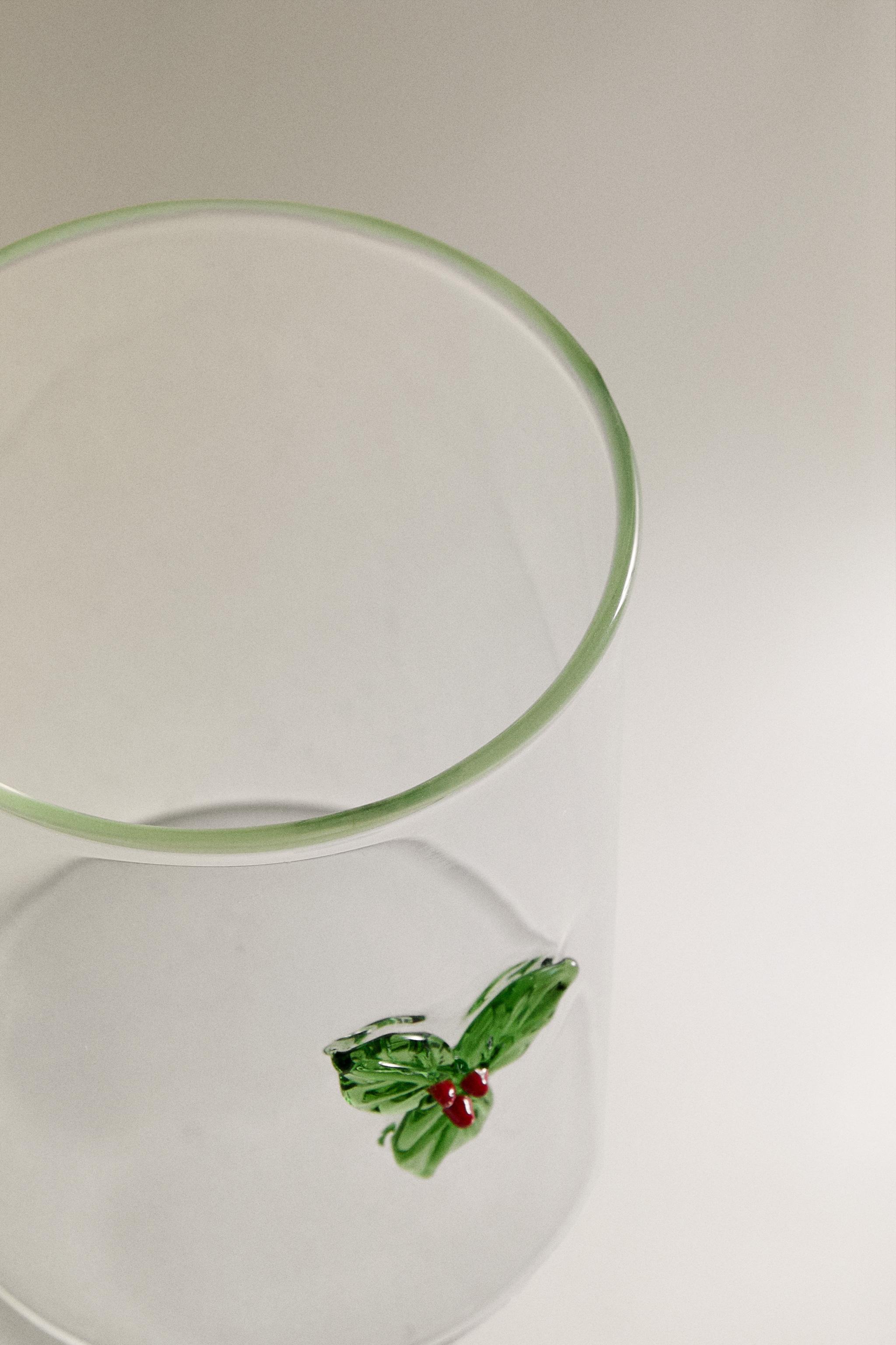 BOROSILICATE GLASS CHRISTMAS FIGURE TUMBLER